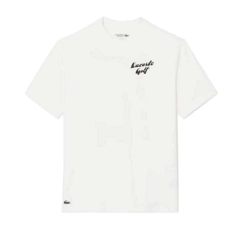 T-shirt  Lacoste -Blanc - relaxed fit Golf imprimé graphique