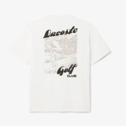 T-shirt  Lacoste -Blanc - relaxed fit Golf imprimé graphique