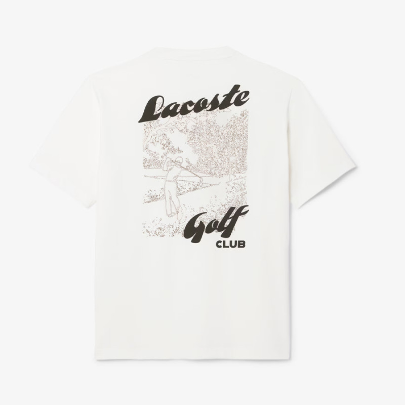 T-shirt  Lacoste -Blanc - relaxed fit Golf imprimé graphique