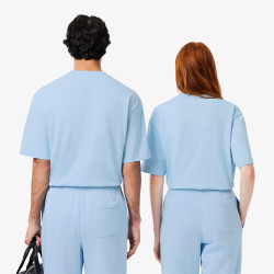 T-shirt  Lacoste - Bleu Clair -  loose fit jersey épais unisexe