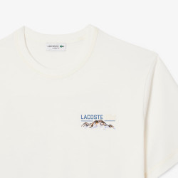 T-shirt  Lacoste -Blanc - jersey imprimé