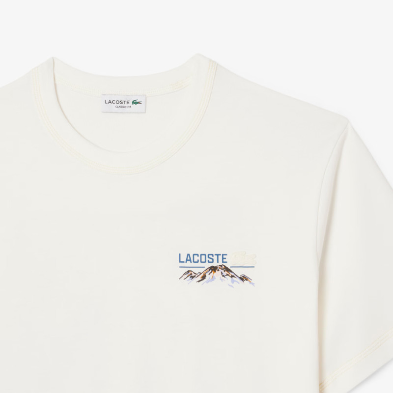 T-shirt  Lacoste -Blanc - jersey imprimé