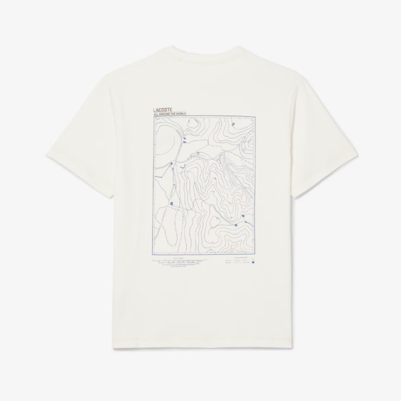 T-shirt  Lacoste -Blanc - jersey imprimé