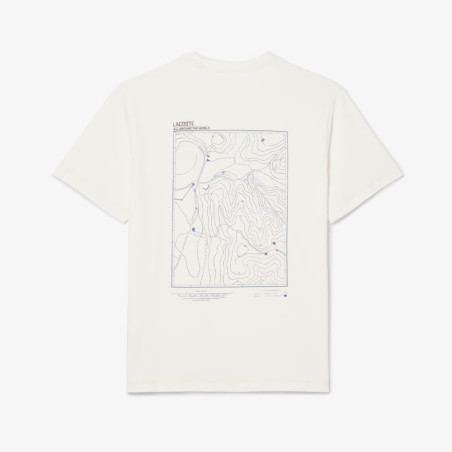 T-shirt  Lacoste -Blanc - jersey imprimé