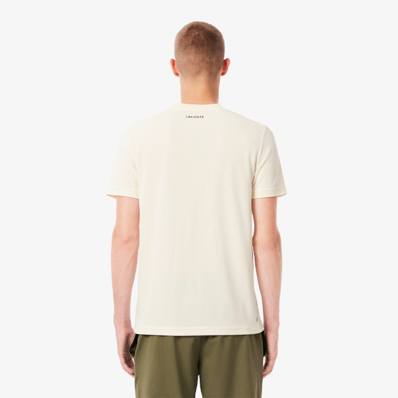 T-shirt Lacoste - Blanc cassé - Tennis Ultra Dry imprimé