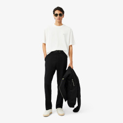 T-shirt  Lacoste -Blanc - loose fit jersey épais unisexe  chez DM'Sports