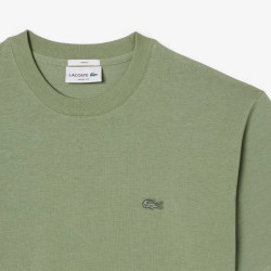 T-shirt Lacoste - Vert - loose fit jersey épais unisexe