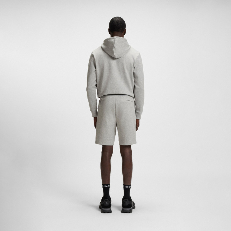 Short Boss SHORTS ZONE - Gris - en coton mélangé à rayures