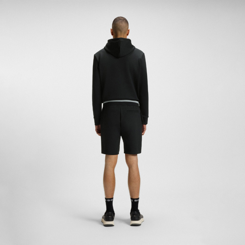 Short Boss SHORTS ZONE - Noir - en coton mélangé à rayures