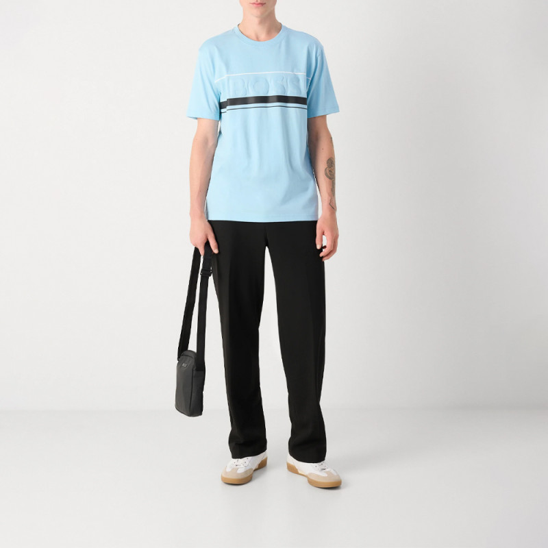T-shirt BOSS Tee Iconic Zone – Bleu Clair – Style Sportif et Élégance Contemporaine