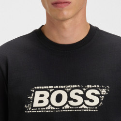 T-Shirt BOSS Straight Fit Noir Te_WHEEL – Minimalisme et élégance contemporaine