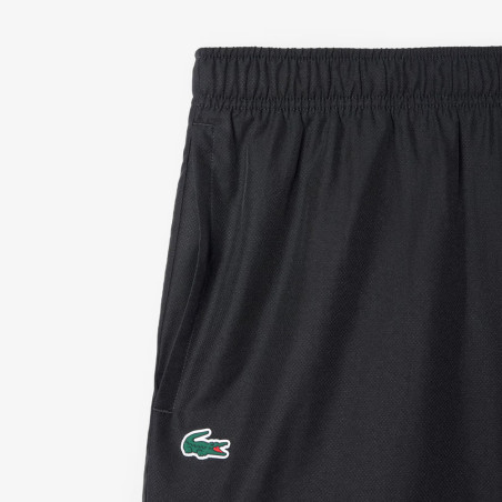 Short Lacoste sport Noir avec imprimé Jaune taffetas diamanté - Taffetas Diamanté Léger & Respirant