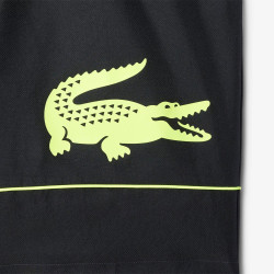 Short Lacoste sport Noir avec imprimé Jaune taffetas diamanté - Taffetas Diamanté Léger & Respirant