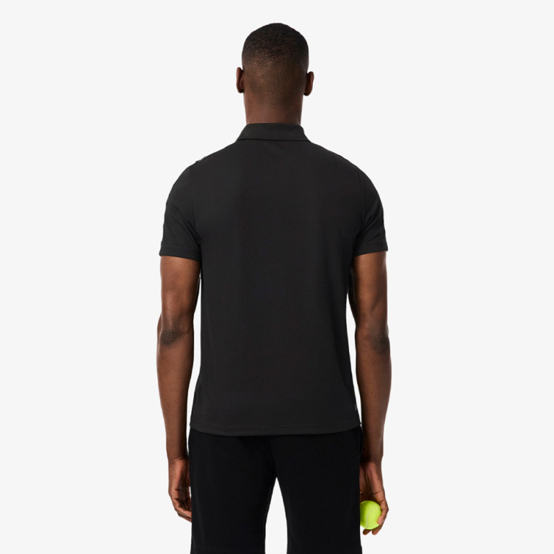 Polo Lacoste Sport bande siglée ultra dry Noir et Jaune - Confort & Performance