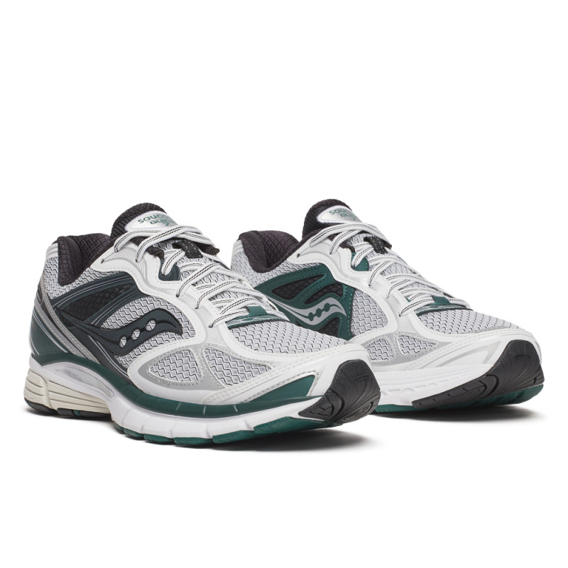 Baskets Saucony ProGrid Guide 7 White/Pine – Amorti dynamique et stabilité pour vos runs