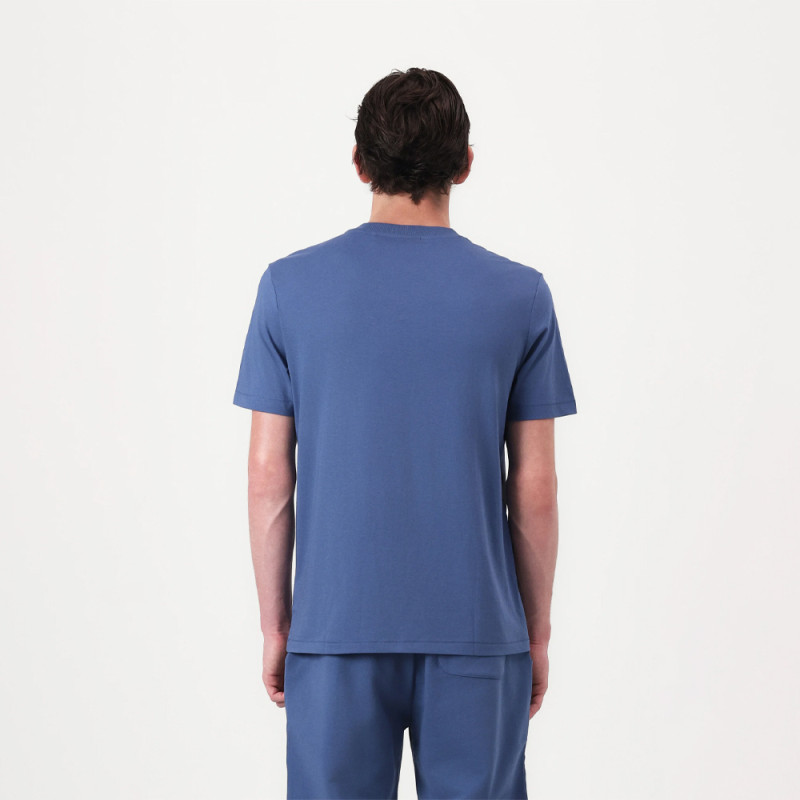 T-shirt Bleu Hugo DUSPLIT imprimé d'un logo fendu - Élégance Décontractée et Confort Premium