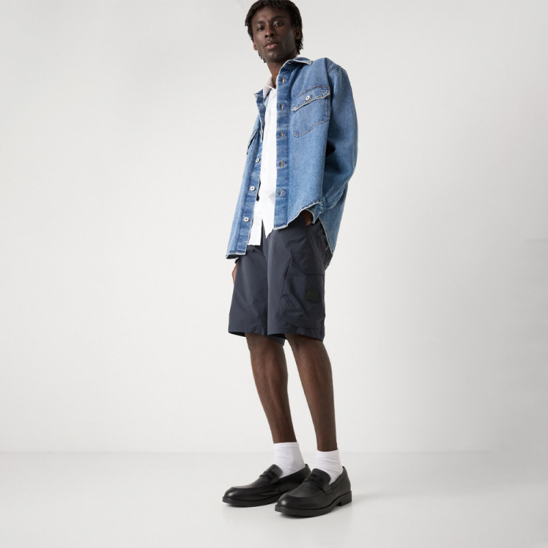 Short cargo Bleu Nuit BOSS S_URBANEX-CARGO – Style fonctionnel et confort technique