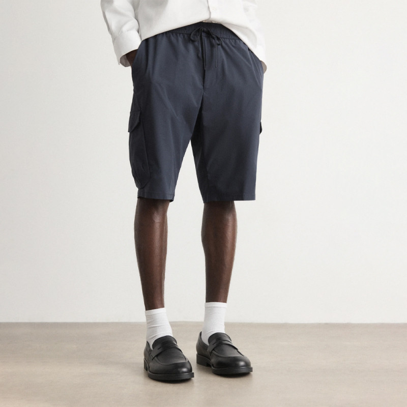 Short cargo Bleu Nuit BOSS S_URBANEX-CARGO – Style fonctionnel et confort technique