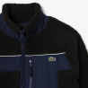 Veste Lacoste - Noir - polaire sherpa color-block