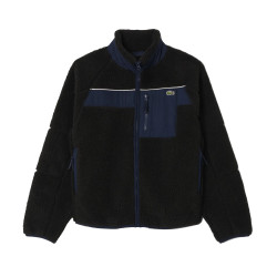 Veste polaire sherpa color-block LACOSTE noire