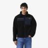 Veste Lacoste - Noir - polaire sherpa color-block