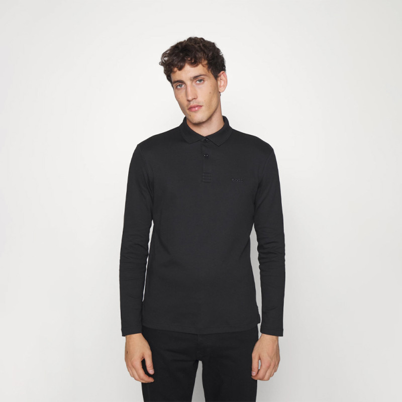 Polo Boss -Noir- Pirol  Chez DM'Sports