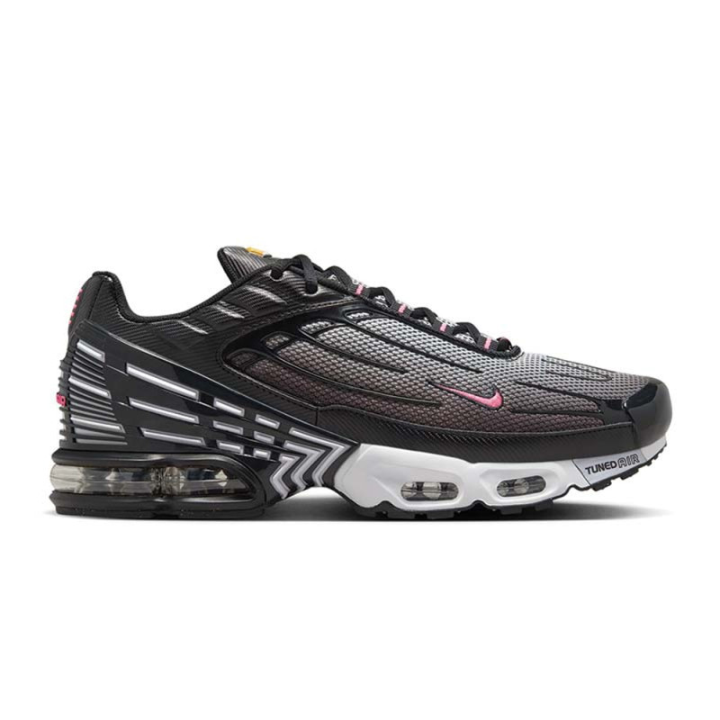 Baskets Nike Air Max Plus III Enfant – Noir et Touches Rose – Look futuriste avec amorti iconique