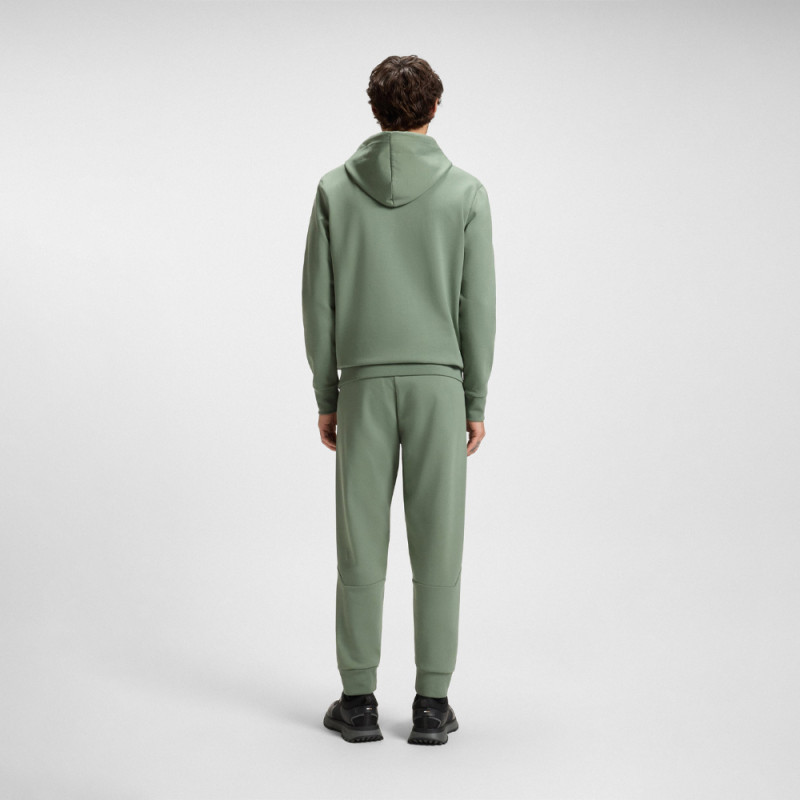 Pantalon de survêtement Boss - Vert Clair - en coton mélangé avec finitions à rayures-Pants Zone