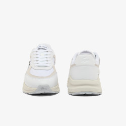 Baskets Lacoste Run Set suède – Blanc cassé – Allure sportive et finesse haut de gamme