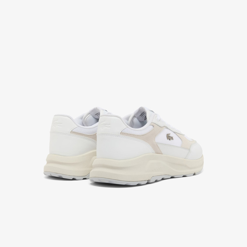Baskets Lacoste Run Set suède – Blanc cassé – Allure sportive et finesse haut de gamme