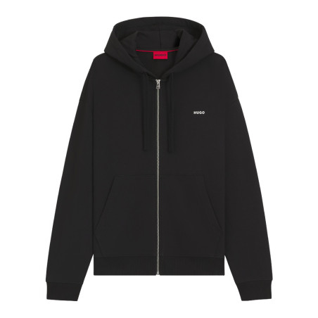 Sweat à capuche Relaxed zippé Hugo DAPOZIP – Noir – Confort urbain au quotidien