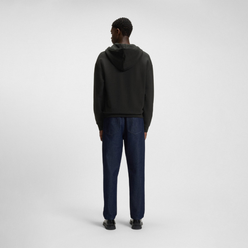 Sweat à capuche Relaxed zippé Hugo DAPOZIP – Noir – Confort urbain au quotidien