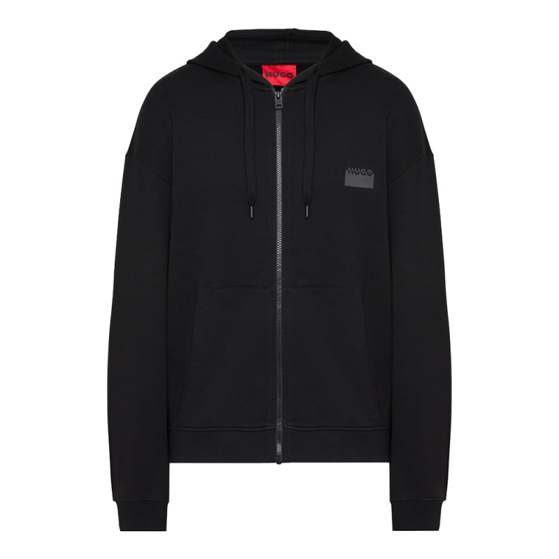 Sweat zippé à capuche Hugo DELASTOMER – Noir – Confort relax et style minimaliste