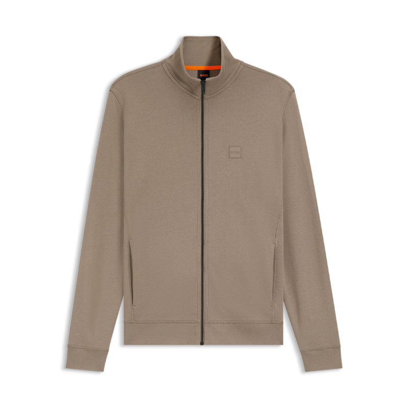 Sweat zippé Boss ZESTART – Taupe – Confort « street » et esthétique subtile