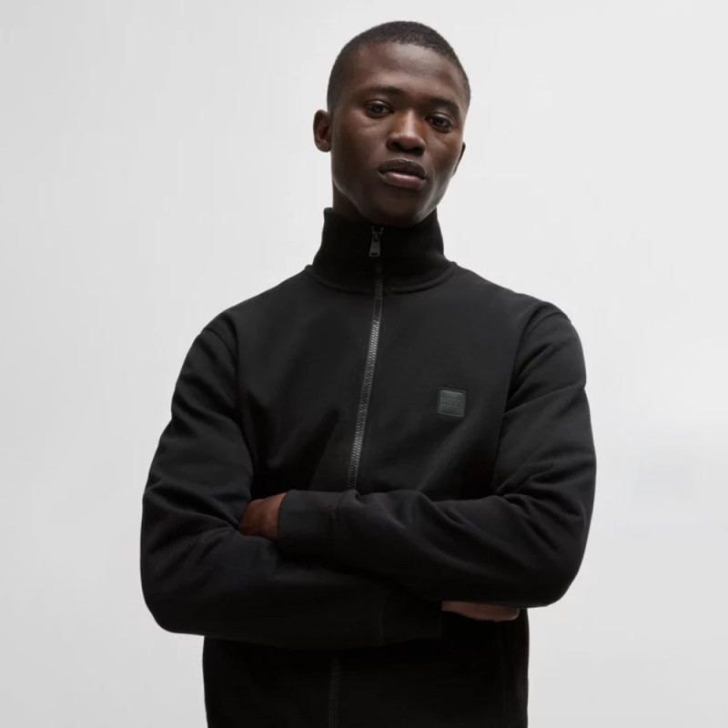Sweat zippé Boss ZESTART – Noir – Confort « street » et esthétique subtile