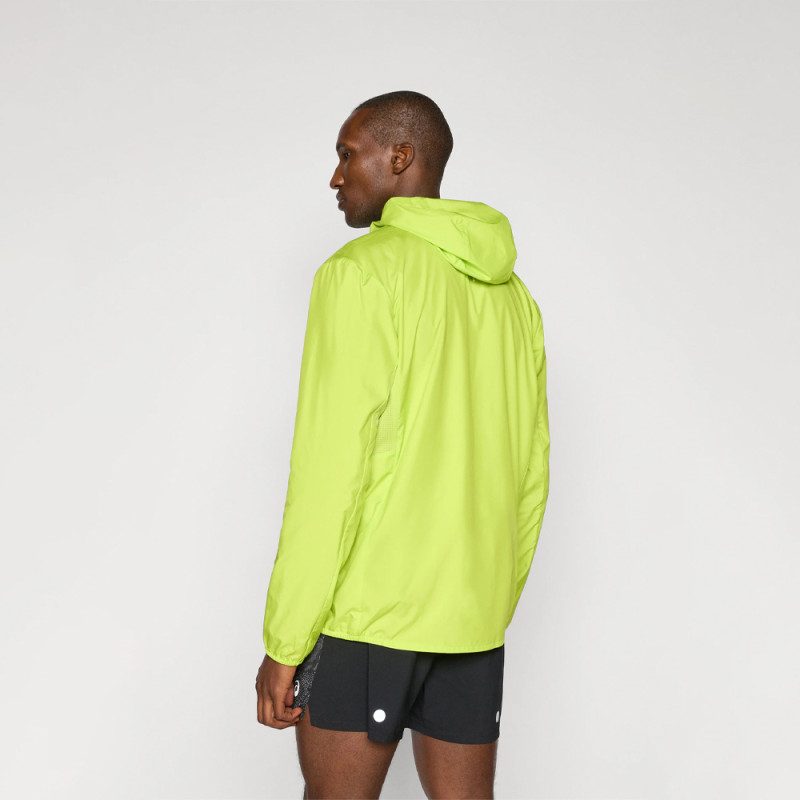 Veste zippée Asics Core Jacket Vert Jaune pour Homme – Légèreté et Protection