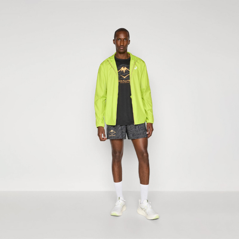 Veste zippée Asics Core Jacket Vert Jaune pour Homme – Légèreté et Protection