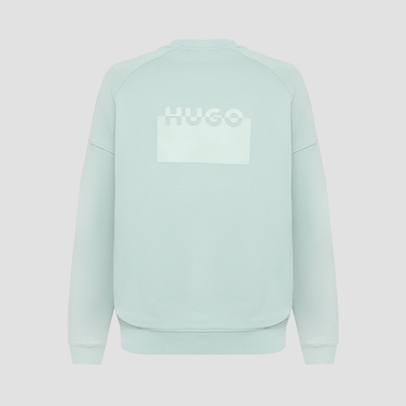 Sweat Hugo DELASTCRAW – Vert – Style relax & logo imprimé