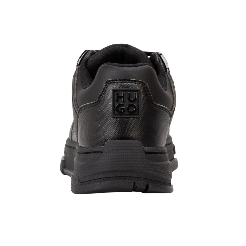 Baskets Noires Hugo YARROW_TENN_IYPU avec logo en relief