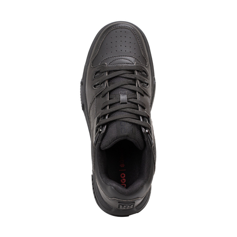 Baskets Noires Hugo YARROW_TENN_IYPU avec logo en relief