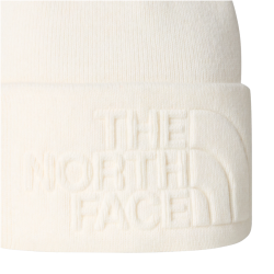 Bonnet The North Face Urban Embossed Beanie – Blanc White Dune Logo – Oversize & Style Urbain