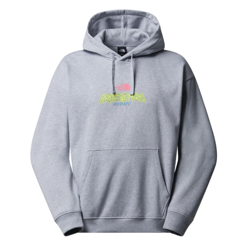 Sweat à Capuche Oversize The North Face Expedition Celebration  Gris Clair