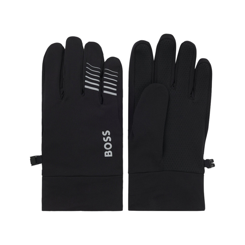 Gants de course Boss actifs en polaire extensible - Noir