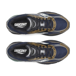 Baskets Saucony ProGrid Omni 9 – Marron et Marine – Rétro-tech stylé avec confort moderne