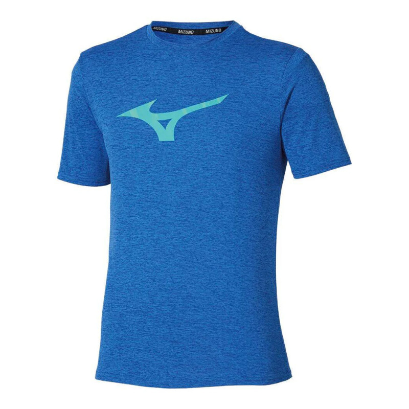T-Shirt Mizuno Core Runbird Short Sleeve Tee – Bleu “Princess Blue” – Confort & performance respirante