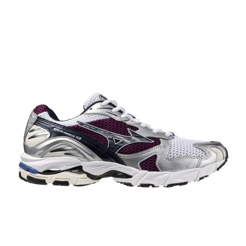 Baskets Mizuno Wave Rider 10 Violettes et Argentées – Alliance de performance et d'esthétique