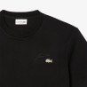 T-shirt Lacoste - Noir - signature brodé en jersey épais