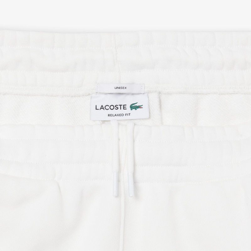 Pantalon de survêtement Lacoste – Blanc – en molleton Unisexe