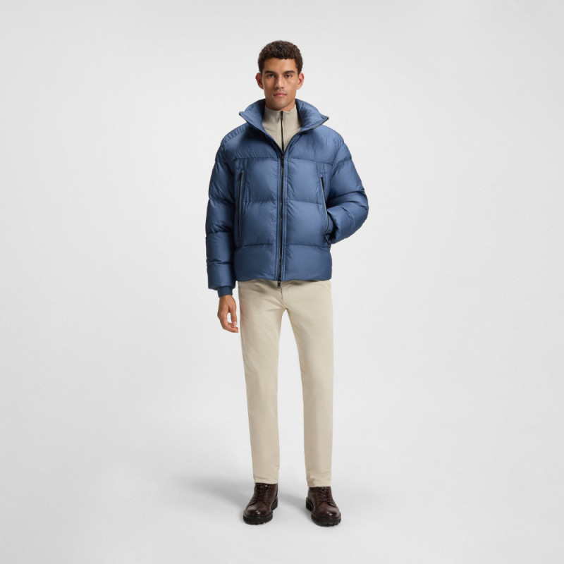 Doudoune Oversize en tissu ripstop froissé Orbok BOSS bleu | Chez DM’Sports