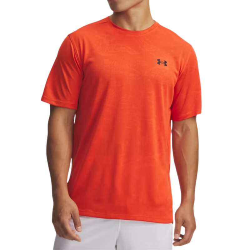 T-shirt Under Armour UA Tech™ Vent Jacquard Orange/Noir  Ultra-Respirant & Léger